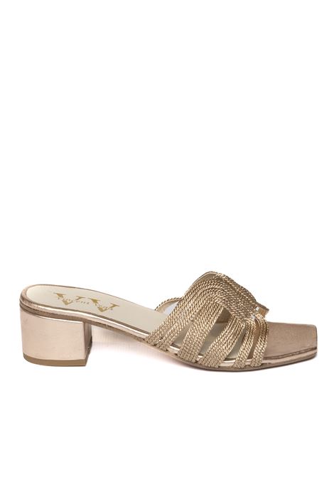 Champagne rafia sandal VINCENT VEGA | BOLTON PTQ40RAFIA-CHAMPAGNE